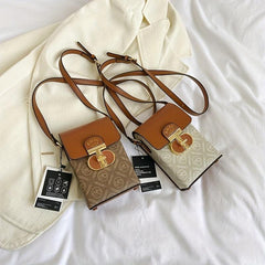 Flap Cell Phone Crossbody Bag PU Leather Textured Bag Purse