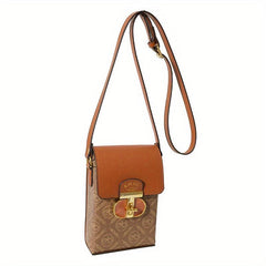 Flap Cell Phone Crossbody Bag PU Leather Textured Bag Purse