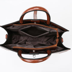 Classic Embossed Tote Bag Retro Handbag All Match Shoulder Bag