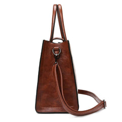 Classic Embossed Tote Bag Retro Handbag All Match Shoulder Bag