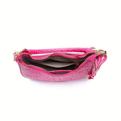 Crocodile Pattern Leather Shoulder Bag for Women