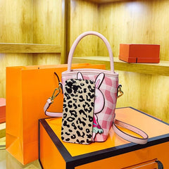 Mini Rabbit Decor Top Handle Satchel Crossbody Bag