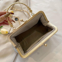 Hanfu Flower Embroidery Crossbody Bag Chinese Style Chain Purses