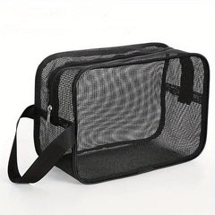 Portable Mesh Toiletry Wash Bag Leakage Swimming Bath Bag
