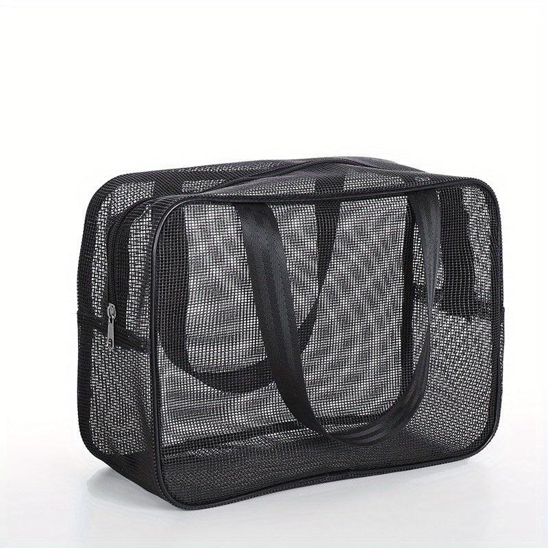 Portable Mesh Toiletry Wash Bag Leakage Swimming Bath Bag