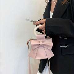 Pink Bowknot Handbag for Women Crossbody Clutch Purse
