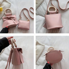 Pink Bowknot Handbag for Women Crossbody Clutch Purse