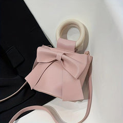 Pink Bowknot Handbag for Women Crossbody Clutch Purse