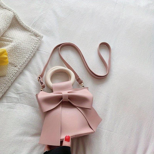 Pink Bowknot Handbag for Women Crossbody Clutch Purse