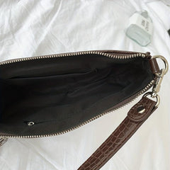 Crocodile Pattern Underarm Bag PU Leather Shoulder Bag
