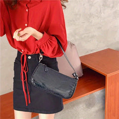 Crocodile Pattern Underarm Bag PU Leather Shoulder Bag