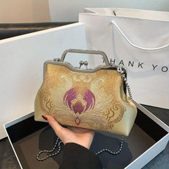 Vintage Embroidered Evening Bag Dinner Clutch Purse Formal Banquet Handbag