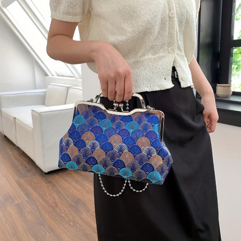 Vintage Embroidered Evening Bag Dinner Clutch Purse Formal Banquet Handbag
