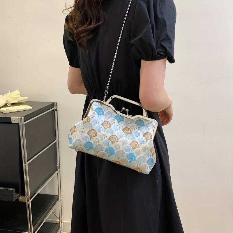 Vintage Embroidered Evening Bag Dinner Clutch Purse Formal Banquet Handbag