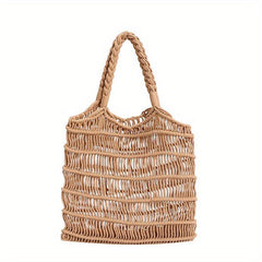 Hollow Knitted Hobo Bag Large Capacity Shoulder Handbag Summer Beach Travel
