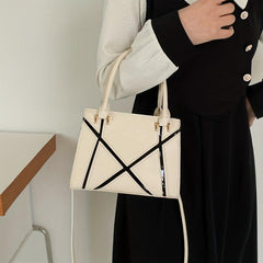 Classic Crossbody Bag PU Leather Top Handle Satchel Purse