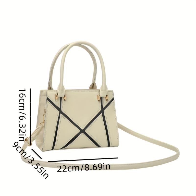 Classic Crossbody Bag PU Leather Top Handle Satchel Purse
