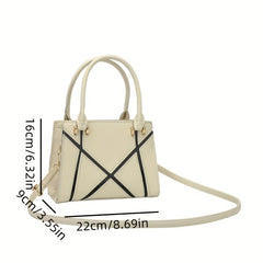 Classic Crossbody Bag PU Leather Top Handle Satchel Purse