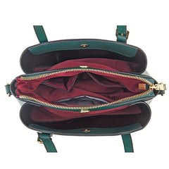 PU Leather Textured Shoulder Bag Casual Versatile Commuter Bag