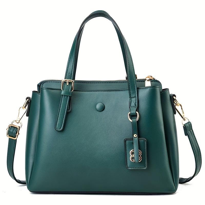 PU Leather Textured Shoulder Bag Casual Versatile Commuter Bag