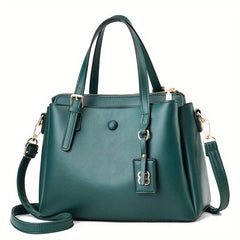 PU Leather Textured Shoulder Bag Casual Versatile Commuter Bag