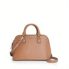 Large Capacity Shoulder Bag PU Leather Zipper Handbag
