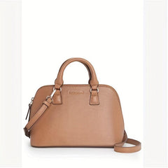 Large Capacity Shoulder Bag PU Leather Zipper Handbag