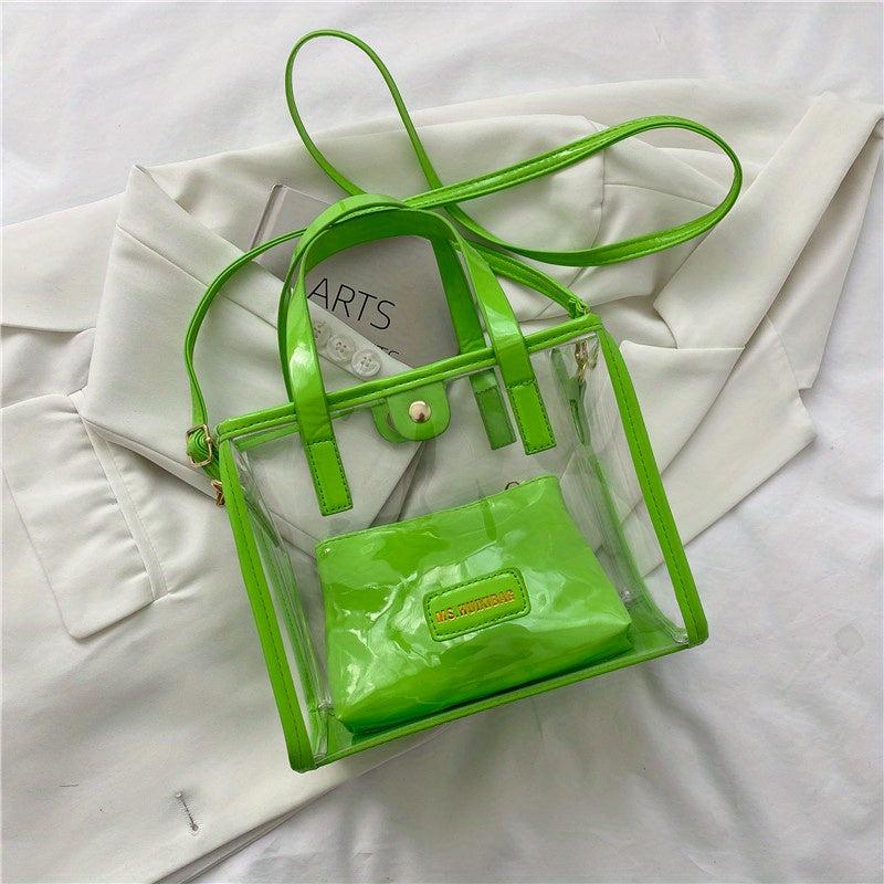 Clear Tote Bag Jelly Shoulder Waterproof Beach Bag