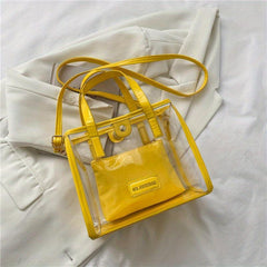 Clear Tote Bag Jelly Shoulder Waterproof Beach Bag