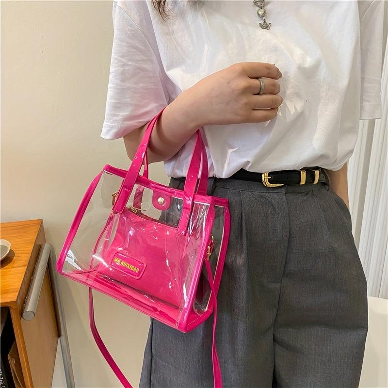 Clear Tote Bag Jelly Shoulder Waterproof Beach Bag