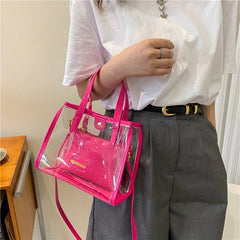 Clear Tote Bag Jelly Shoulder Waterproof Beach Bag