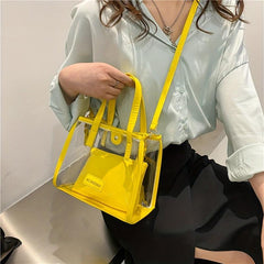 Clear Tote Bag Jelly Shoulder Waterproof Beach Bag