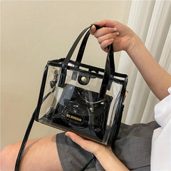 Clear Tote Bag Jelly Shoulder Waterproof Beach Bag