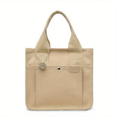 Canvas Tote Bag For Women Portable Lunch Box Bag Layer Handbags