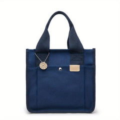 Canvas Tote Bag For Women Portable Lunch Box Bag Layer Handbags