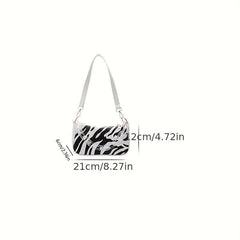 Cow Pattern Shoulder Bag Vintage Acrylic Chain Handbag