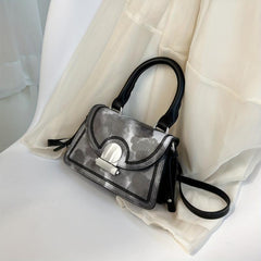 Stone Pattern Top Handle Crossbody Bag Classic Shoulder Bag