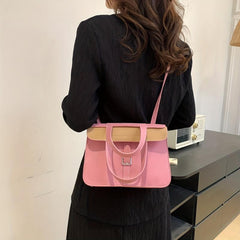 Solid Crossbody Bag PU Leather Textured Classic Shoulder Bag