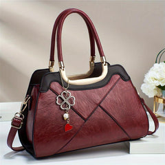 Vintage Stitching Handbag For Women Solid Crossbody Bag Satchel Purse