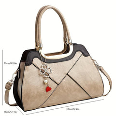 Vintage Stitching Handbag For Women Solid Crossbody Bag Satchel Purse