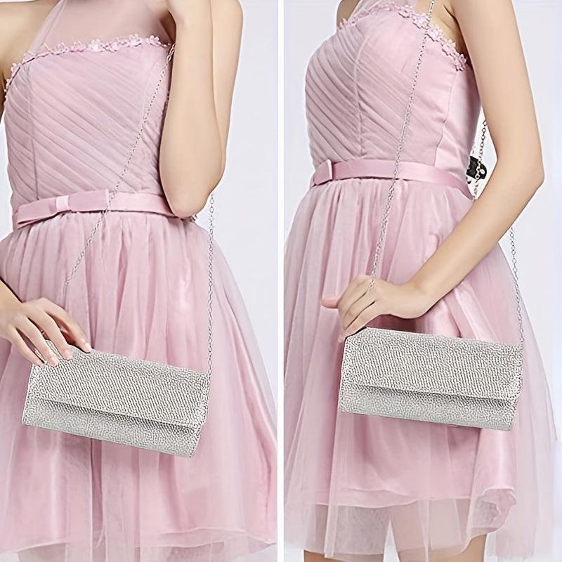 Glitter Evening Clutch Bag for Wedding & Prom