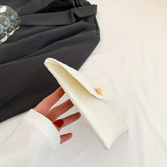 Crocodile Pattern Clutch Purse Woolen Flap Wallet