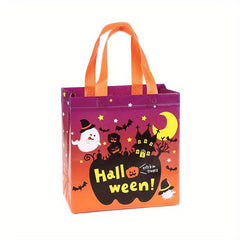 10 Pcs Halloween Handbag Ghost Skull Print Gift Bag Pumpkin Lantern Tote