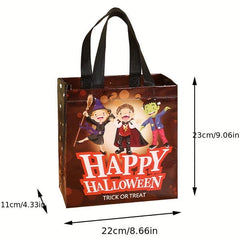 10 Pcs Halloween Handbag Ghost Skull Print Gift Bag Pumpkin Lantern Tote