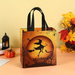 10 Pcs Halloween Handbag Ghost Skull Print Gift Bag Pumpkin Lantern Tote