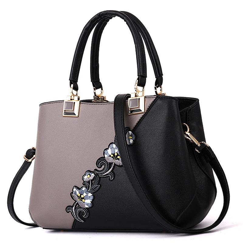 Classic Flower Embroidered Tote Bag