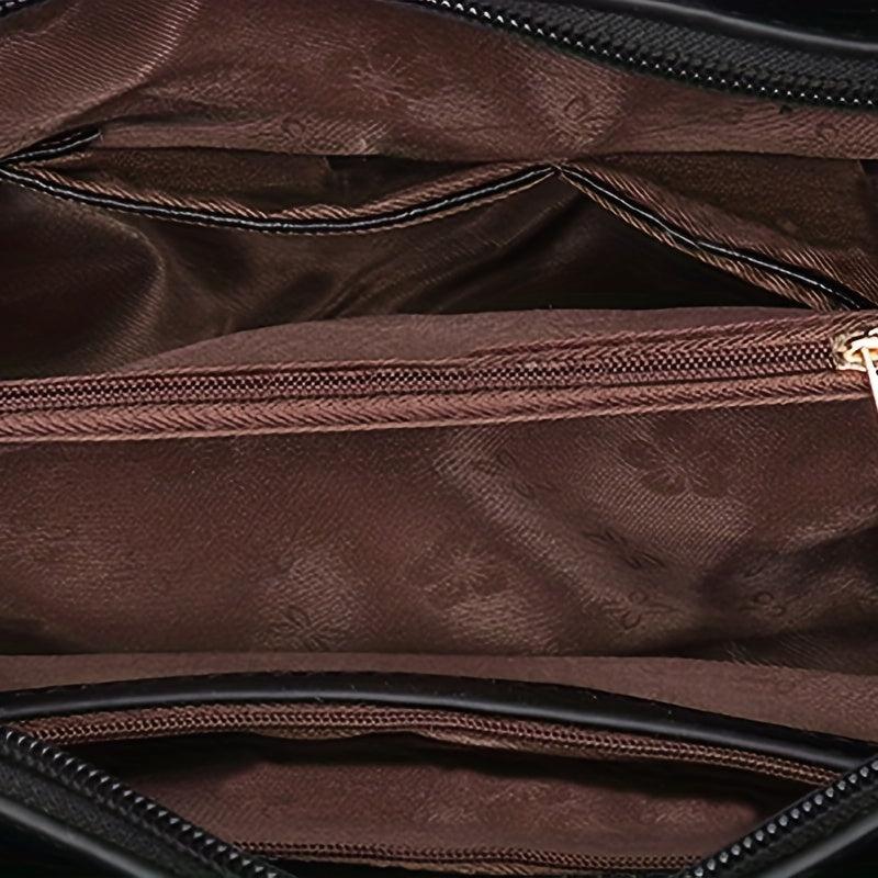Classic Flower Embroidered Tote Bag