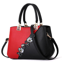 Classic Flower Embroidered Tote Bag