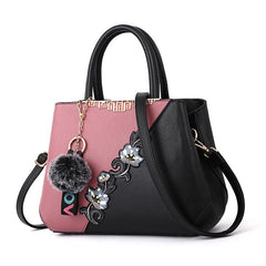Classic Flower Embroidered Tote Bag