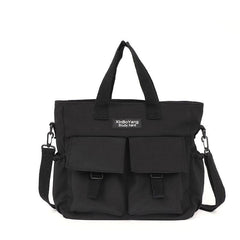 Casual Lightweight Solid Shoulder Bag Crossbody Bag with Side Pockets